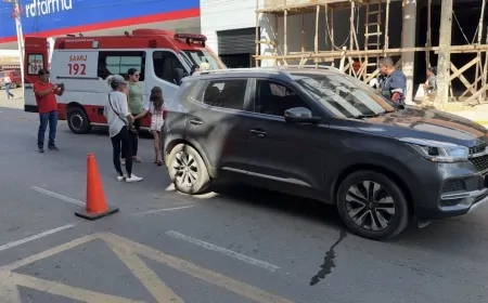 Acidente próximo a semáforo mobiliza SAMU no Segundo Distrito de Ji-Paraná