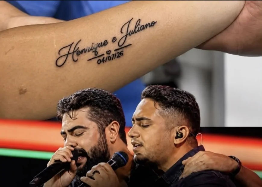Moradora de Ji-Paraná tatua data do show de Henrique & Juliano, mas apresentação é cancelada