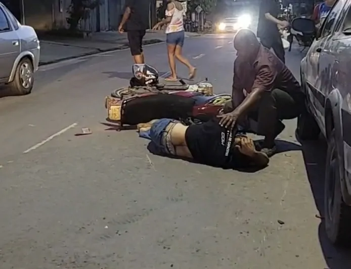 Colisão frontal deixa motociclista ferido e mobiliza equipes de resgate em Ji-Paraná