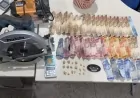 Denúncias levam PM até apartamento onde homem é preso com droga e dinheiro