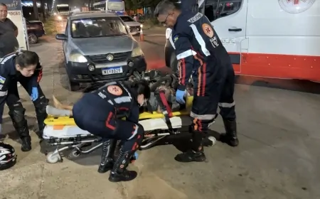 Dois motociclistas ficam feridos após colisão frontal na antiga Linha 94, em Ji-Paraná