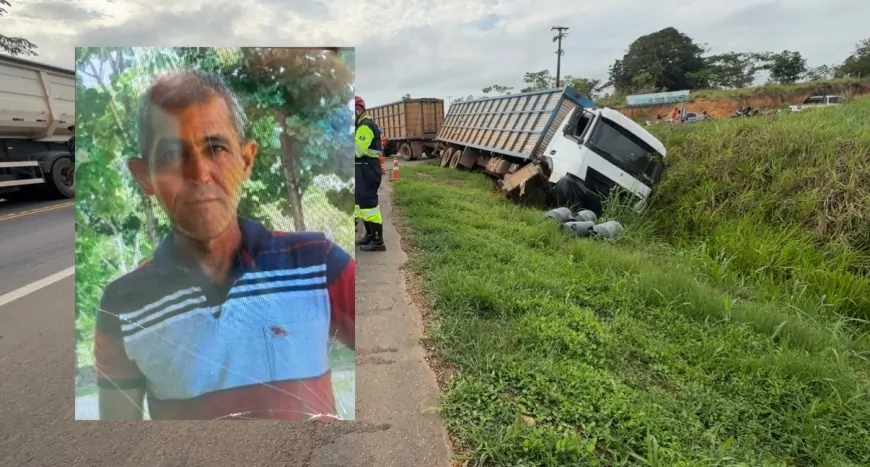 Caminhão munck é utilizado para retirar corpo de motociclista após acidente fatal em Ji-Paraná