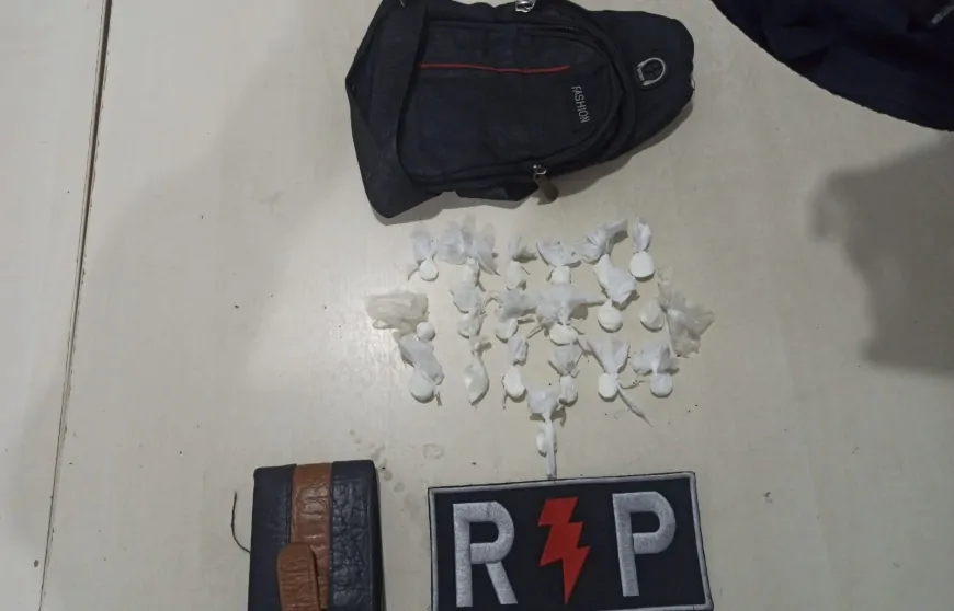 Polícia Militar apreende 19 porções de substância análoga à cocaína durante operação em casa de shows em Ji-Paraná