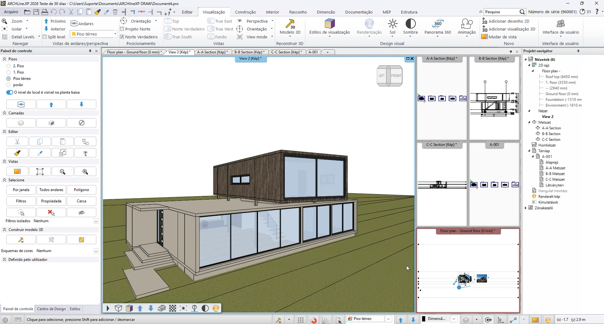 Interface ARCHLine.XP 2026 — ambiente BIM completo