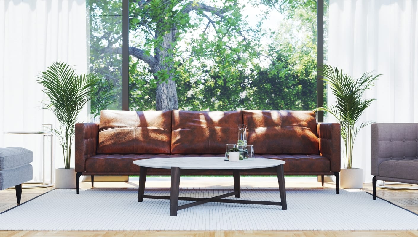 Render de interior populado com assets 3D Chaos Cosmos no V-Ray