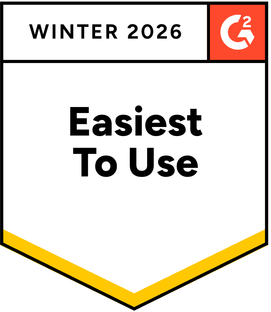 Selo G2 Winter 2026: Easiest to Use (mais fácil de usar)