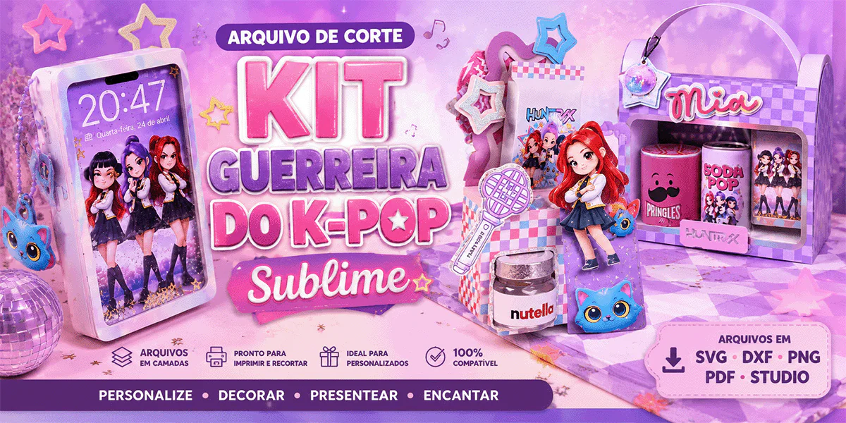 Arquivo de Corte Kit Guerreira do K-Pop Sublime