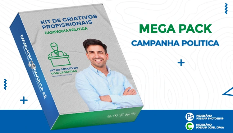 Mega Pack Campanha Política  Editaveis - Adesivos - Santinhos - Posts