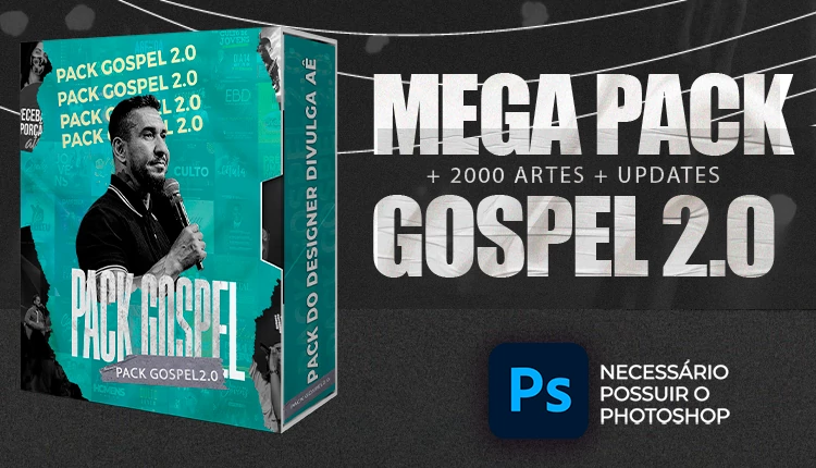 Mega Pack de Artes Gospel 2.0 para Igrejas e Ministérios  + 2000 Artes Editaveis no Photoshop