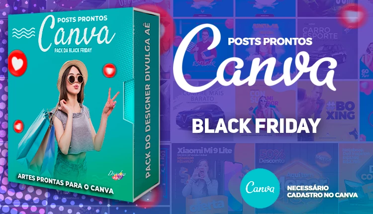 Pack de Posts Prontos para o Canva - Lojas e Promoções com Brindes
