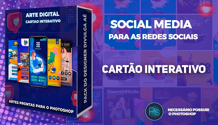 Mega Pack de Cartão de Visita Digital - Interativo no Photoshop