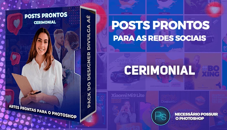 Pack de Posts Prontos + Legendas - Organização de Eventos e Cerimonial  - Photoshop