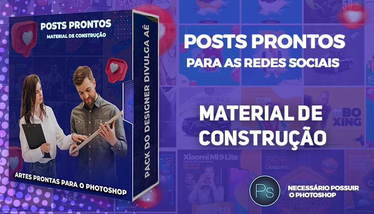 Pack de Posts Prontos + Legendas - Materiais de  Construção no Photoshop