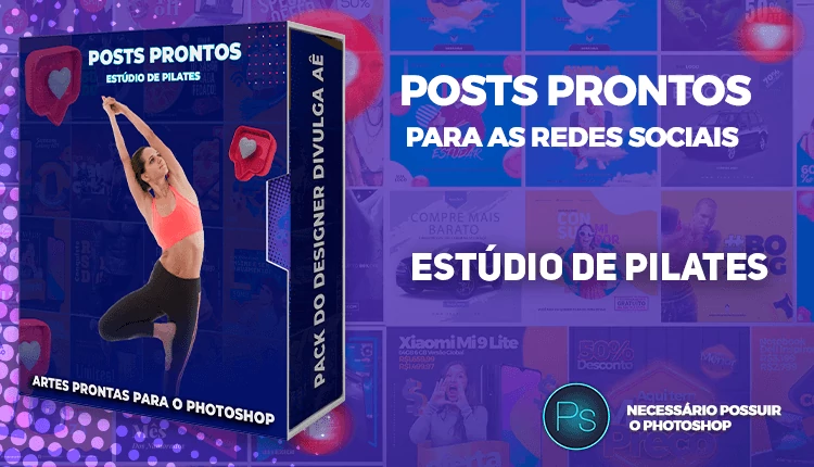Pack de Posts Prontos com legendas para Estúdio de pilates