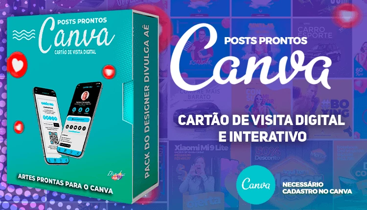Pack para o Canva - Cartão de Visita Digital e Interativo