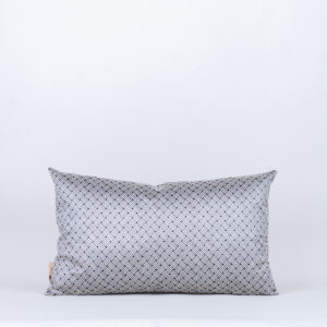 Almofada Seda Trançada Cinza E Branco 30X50