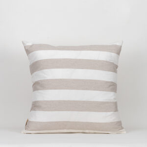 Almofada Seda Mista Listrada Off White E Cana 50X50