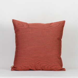 Almofada Seda Mista Laranja Listra Preta 50X50