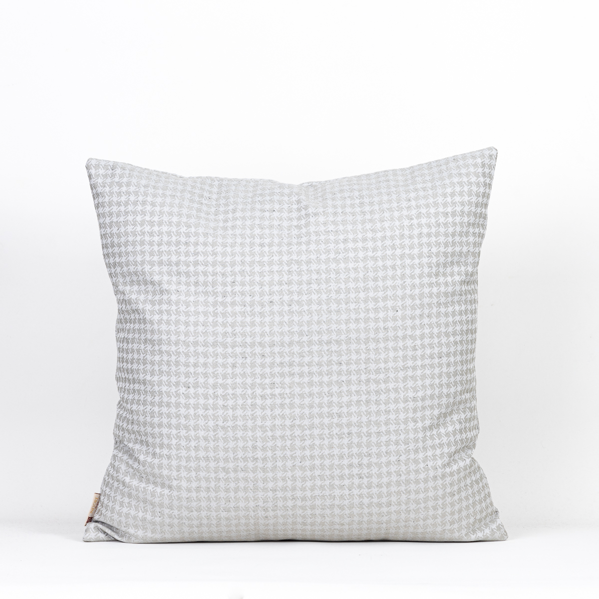 Almofada Seda Mista Cinza Pied De Poule 50X50