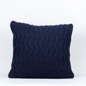 Almofada Tricô Ondas Dark Jeans 50X50