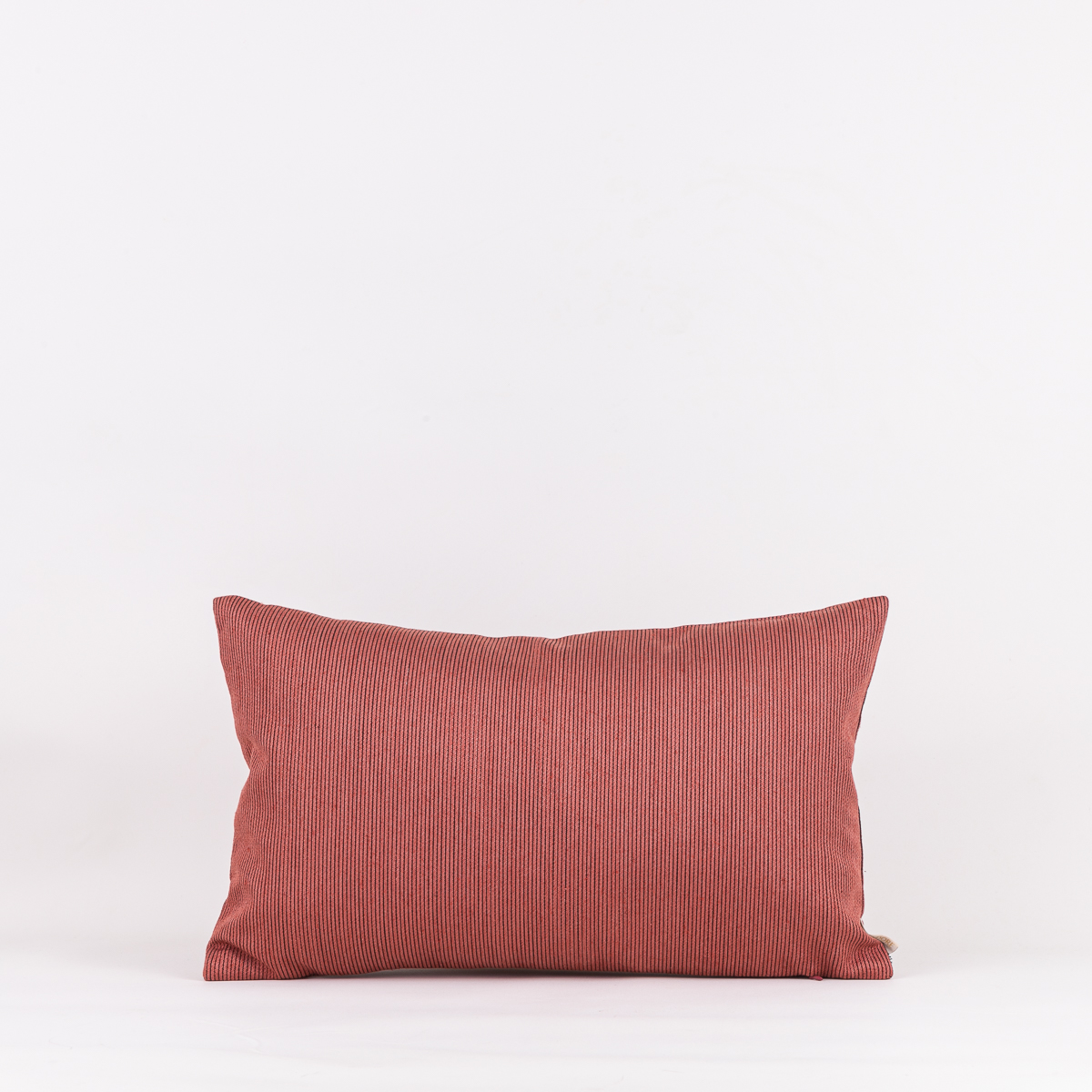 Almofada Seda Mista Laranja Listra Preta 30X50