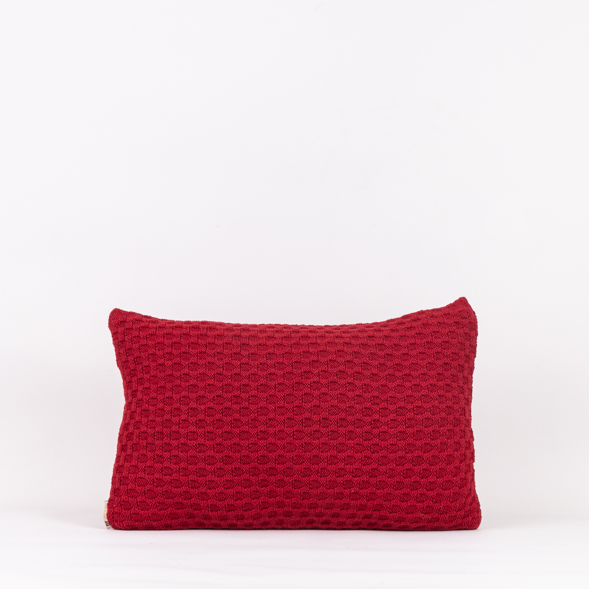Almofada Tricô Colméia Avesso Rubis 30X50