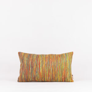 Almofada Seda Pura Listrada Verde, Laranja, Azul, Vermelho 30X50