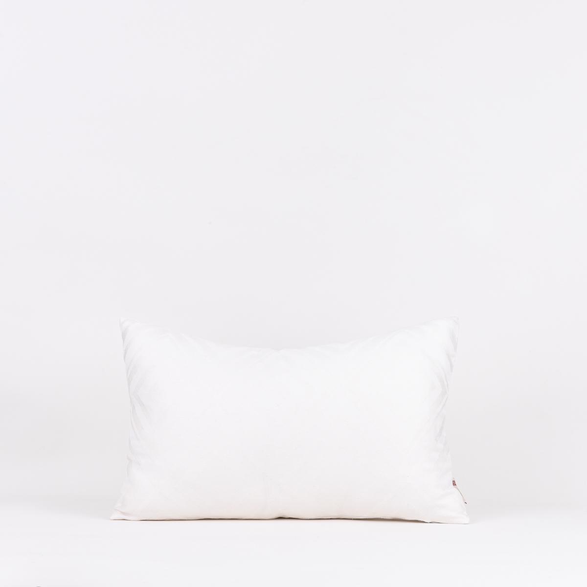 Almofada Seda Mista Offwhite Losango 30X50
