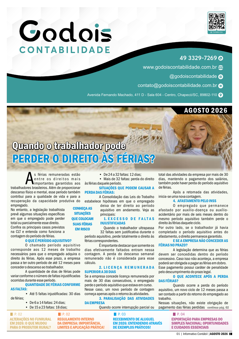Quando o trabalhador pode perder o direito às férias?