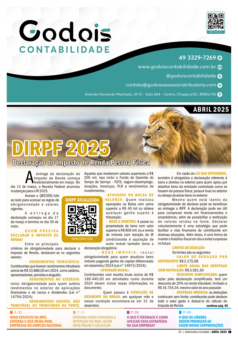 DIRPF 2025 - Declaração do Imposto de Renda Pessoa Física