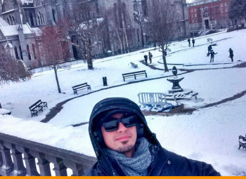 wellington em seu intercâmbio em Dublin