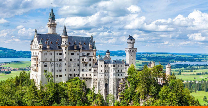 Castelo de Neuschwanstein, um dos maiores pontos turísticos da Alemanha