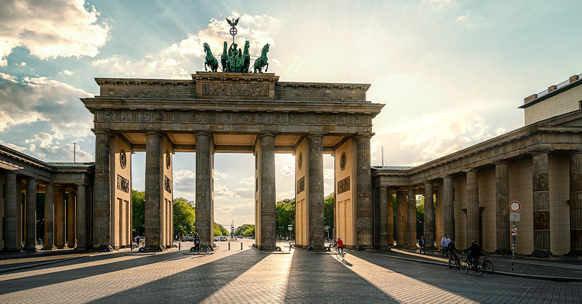 Portão de Brandenburgo, no centro de Berlim