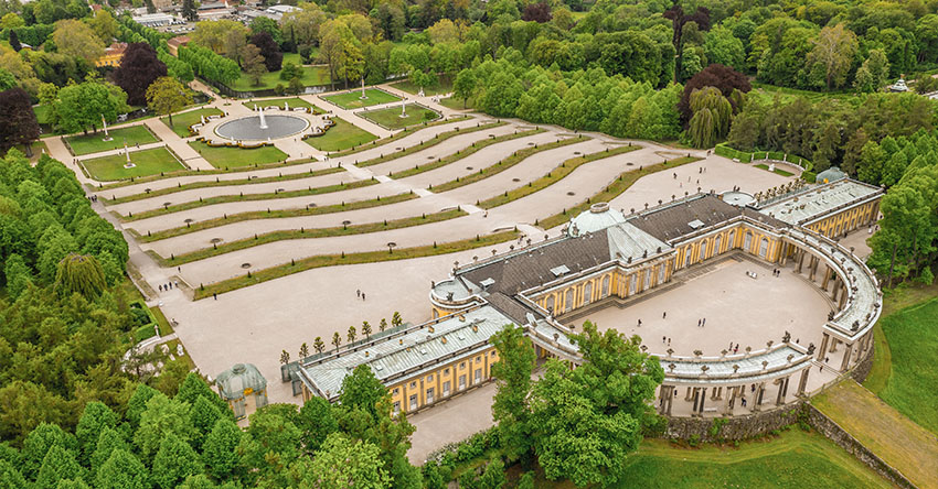 Palácio na região de Postdam, na metrópole de Berlim