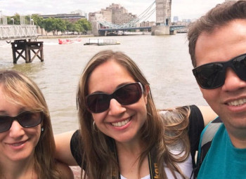 amigos no intercãmbio em Worthing