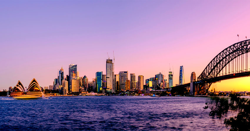 imagem panorâmica da cidade de Sydney