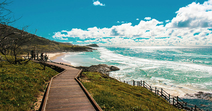 VIsta de Uma praia na Fraser Island