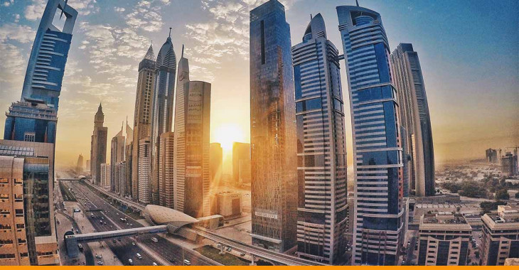 Vista da cidade de Dubai