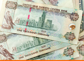 notas de 1,000 dirhams dos emiradoa árabes unidos