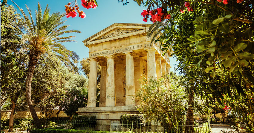 Construção romana em Valletta, em Malta