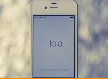 tela de celular com escrito em espanhol