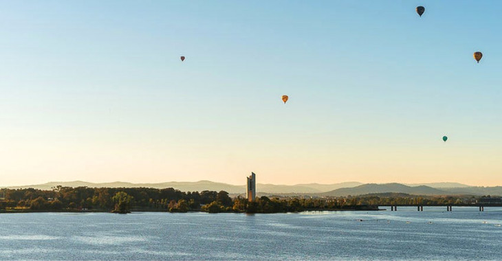 Balões na capital da Austrália