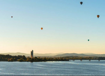 Balões na capital da Austrália