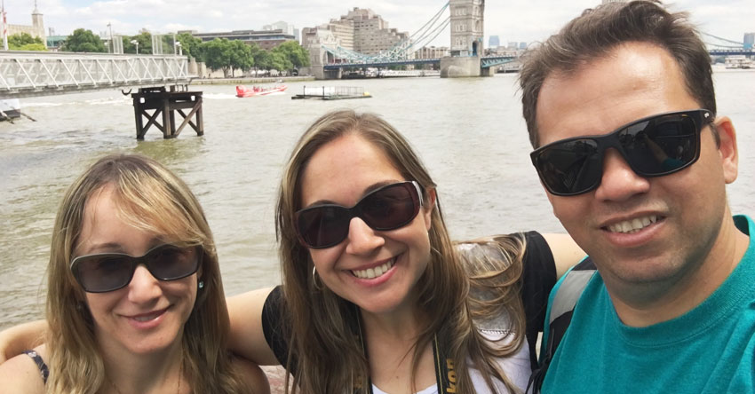 amigos no intercãmbio em Worthing