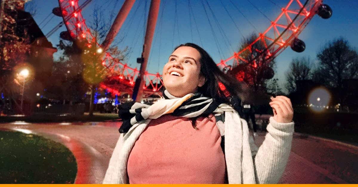 mulher no london eye