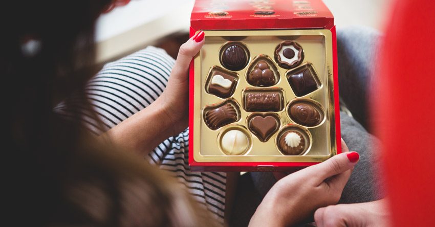 caixa de chocolate