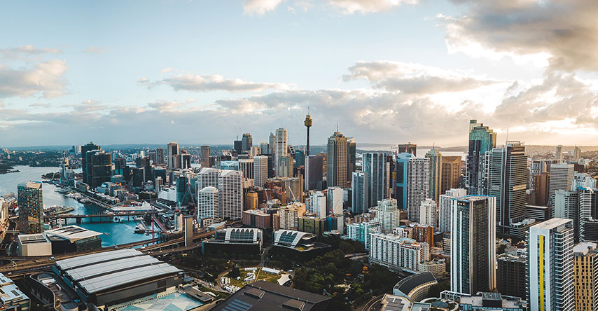 Visão aérea de Sydney na Austrália
