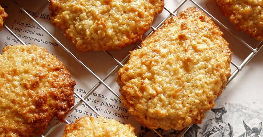os anzac biscuits são uma comida típica da australia