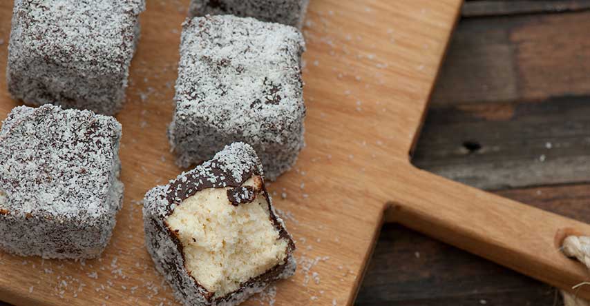 os lamingtons são uma comida típica da australia