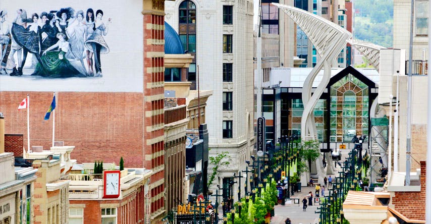 Centro urbano em Calgary Canadá